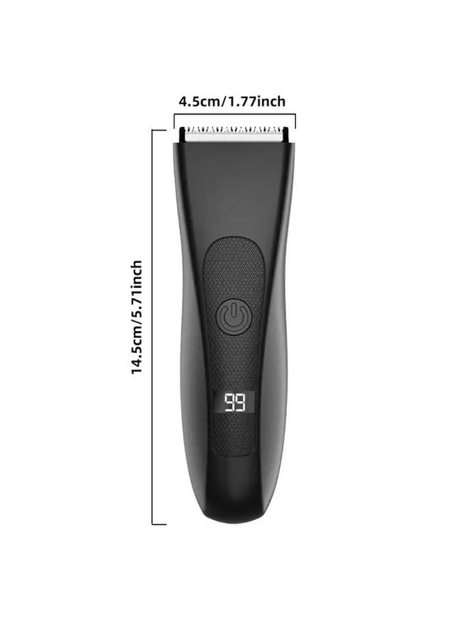 Black MIGUAN Digital Display Body Hair Trimmer USB C Rechargeable Cordless for Men and Women - Image 4
